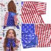 imagePerfashion Girls Metallic Shirts with Arm Sleeves Shiny Crop Top for Dancing Raves Festivals Costumes 415 Years4th of July361