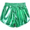 imagePerfashion Girls Metallic Shorts Shiny Hot Short Sparkly Party Pants ampampSunglassesGreen