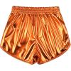 imagePerfashion Girls Metallic Shorts Shiny Hot Short Sparkly Party Pants ampampSunglassesOrange 18
