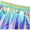 imagePerfashion Girls Metallic Shorts Shiny Hot Short Sparkly Party Pants ampampSunglassesRainbow