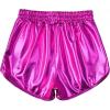 imagePerfashion Girls Metallic Shorts Shiny Hot Short Sparkly Party Pants ampampSunglassesRose Red
