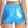 imagePerfashion Girls Metallic Shorts Sparkly Shiny Hot Pants GoldSilverPink OutfitBlue