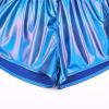 imagePerfashion Girls Metallic Shorts Sparkly Shiny Hot Pants GoldSilverPink OutfitColorful Blue11