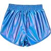 imagePerfashion Girls Metallic Shorts Sparkly Shiny Hot Pants GoldSilverPink OutfitColorful Blue11