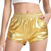 imagePerfashion Girls Metallic Shorts Sparkly Shiny Hot Pants GoldSilverPink OutfitGold