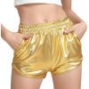 imagePerfashion Girls Metallic Shorts Sparkly Shiny Hot Pants GoldSilverPink OutfitGold