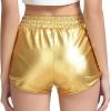 imagePerfashion Girls Metallic Shorts Sparkly Shiny Hot Pants GoldSilverPink OutfitGold