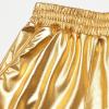 imagePerfashion Girls Metallic Shorts Sparkly Shiny Hot Pants GoldSilverPink OutfitGold