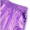 imagePerfashion Girls Metallic Shorts Sparkly Shiny Hot Pants GoldSilverPink OutfitMedium Purple 26