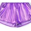 imagePerfashion Girls Metallic Shorts Sparkly Shiny Hot Pants GoldSilverPink OutfitMedium Purple 26