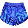 imagePerfashion Girls Metallic Shorts Sparkly Shiny Hot Pants GoldSilverPink OutfitMineral Blue 24