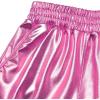 imagePerfashion Girls Metallic Shorts Sparkly Shiny Hot Pants GoldSilverPink OutfitPink