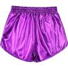 imagePerfashion Girls Metallic Shorts Sparkly Shiny Hot Pants GoldSilverPink OutfitPurple 5