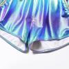 imagePerfashion Girls Metallic Shorts Sparkly Shiny Hot Pants GoldSilverPink OutfitRainbow