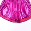 imagePerfashion Girls Metallic Shorts Sparkly Shiny Hot Pants GoldSilverPink OutfitRose Red 7