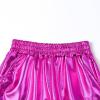 imagePerfashion Girls Metallic Shorts Sparkly Shiny Hot Pants GoldSilverPink OutfitRose Red 7