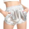 imagePerfashion Girls Metallic Shorts Sparkly Shiny Hot Pants GoldSilverPink OutfitSilver