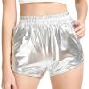 imagePerfashion Girls Metallic Shorts Sparkly Shiny Hot Pants GoldSilverPink OutfitSilver