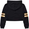 imageKids Girls Leather Plaid Long Sleeve Crop Top Hoddie Cropped SweatershirtsGold