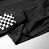imageKids Girls Leather Plaid Long Sleeve Crop Top Hoddie Cropped SweatershirtsPlaid Black