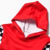 imageKids Girls Leather Plaid Long Sleeve Crop Top Hoddie Cropped SweatershirtsPlaid Red