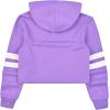 imageKids Girls Leather Plaid Long Sleeve Crop Top Hoddie Cropped SweatershirtsPurple070