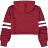imageKids Girls Leather Plaid Long Sleeve Crop Top Hoddie Cropped SweatershirtsUnicorn Burgundy M105