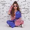 imagePerfashion Girls Metallic Shirts Shiny Tie Front Knot Crop Top with Arm Sleeves for Dancing Raves Festivals 415 Years4th of July258