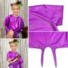 imagePerfashion Girls Metallic Shirts Shiny Tie Front Knot Crop Top with Arm Sleeves for Dancing Raves Festivals 415 YearsPurple14258