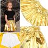 imagePerfashion Girls Metallic Skirts Builtin Shorts Sparkly Skort Alien Shorts 413 YearsGold755