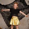 imagePerfashion Girls Metallic Skirts Builtin Shorts Sparkly Skort Alien Shorts 413 YearsGold755