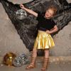 imagePerfashion Girls Metallic Skirts Builtin Shorts Sparkly Skort Alien Shorts 413 YearsGold755