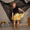 imagePerfashion Girls Metallic Skirts Builtin Shorts Sparkly Skort Alien Shorts 413 YearsGold755