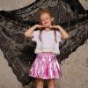 imagePerfashion Girls Metallic Skirts Builtin Shorts Sparkly Skort Alien Shorts 413 YearsPink755