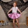 imagePerfashion Girls Metallic Skirts Builtin Shorts Sparkly Skort Alien Shorts 413 YearsPink755