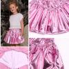 imagePerfashion Girls Metallic Skirts Builtin Shorts Sparkly Skort Alien Shorts 413 YearsPink755