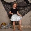 imagePerfashion Girls Metallic Skirts Builtin Shorts Sparkly Skort Alien Shorts 413 YearsSilver755