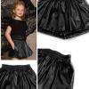 imagePerfashion Girls Metallic Skorts Sparkly Shorts Shiny Dance Skirt with Pockets 413 YearsBlack754