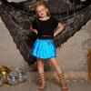 imagePerfashion Girls Metallic Skorts Sparkly Shorts Shiny Dance Skirt with Pockets 413 YearsBlue754