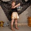 imagePerfashion Girls Metallic Skorts Sparkly Shorts Shiny Dance Skirt with Pockets 413 YearsChampagne754