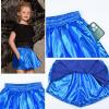 imagePerfashion Girls Metallic Skorts Sparkly Shorts Shiny Dance Skirt with Pockets 413 YearsDeep Blue754