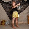 imagePerfashion Girls Metallic Skorts Sparkly Shorts Shiny Dance Skirt with Pockets 413 YearsGold754