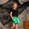 imagePerfashion Girls Metallic Skorts Sparkly Shorts Shiny Dance Skirt with Pockets 413 YearsGreen754