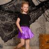 imagePerfashion Girls Metallic Skorts Sparkly Shorts Shiny Dance Skirt with Pockets 413 YearsPurple26754