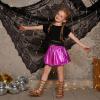 imagePerfashion Girls Metallic Skorts Sparkly Shorts Shiny Dance Skirt with Pockets 413 YearsRose Red754