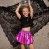 imagePerfashion Girls Metallic Skorts Sparkly Shorts Shiny Dance Skirt with Pockets 413 YearsRose Red754
