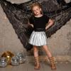 imagePerfashion Girls Metallic Skorts Sparkly Shorts Shiny Dance Skirt with Pockets 413 YearsSilver754