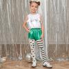 imagePerfashion Girls Metallic Tank Tops Shiny Ruffle Layered Crop Tops Dance Shirts with Alien Glasses 415 YearsSilver452