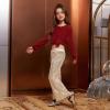 imagePerfashion Girls Sequin Bell Bottom Pants Disco Sparkly Flare Pants Kids Dance Trousers with Pockets 615YChampagne252