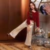 imagePerfashion Girls Sequin Bell Bottom Pants Disco Sparkly Flare Pants Kids Dance Trousers with Pockets 615YChampagne252